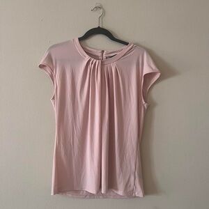 ballet pink cap sleeve liz claiborne blouse